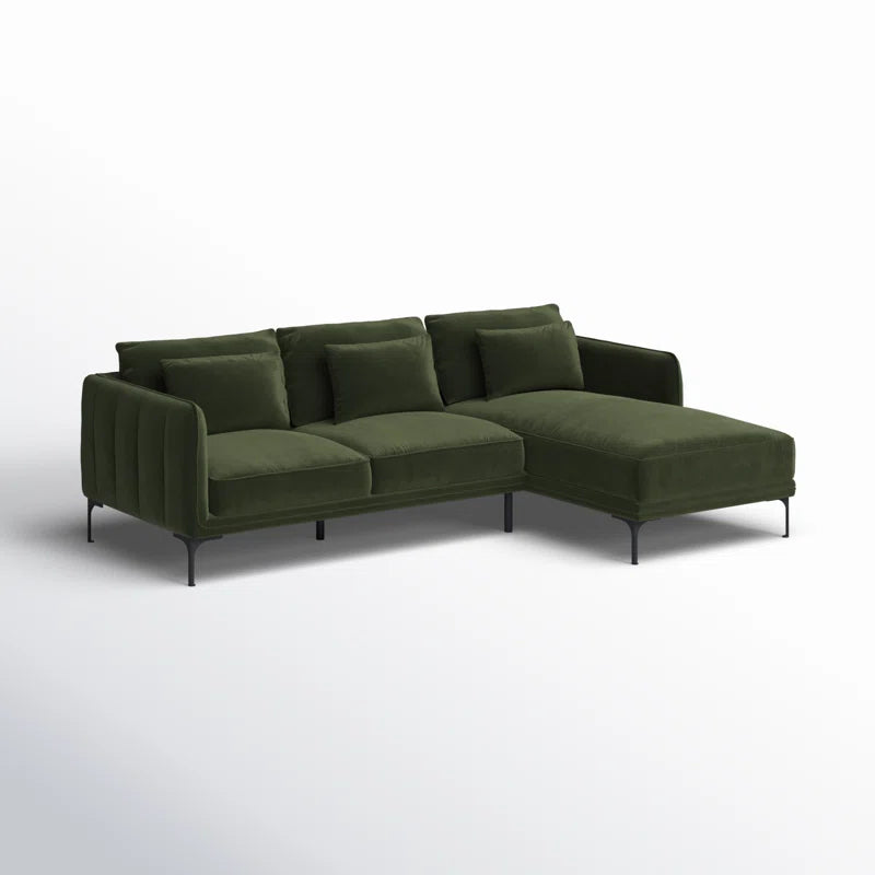 Amelise Sectional Sofa- L-Shaped Lounger Sofa with Left or Right Aligned Chaise- Contemporary Sofa for Office, Living room