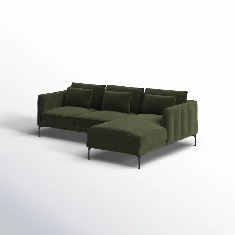 Amelise Sectional Sofa- L-Shaped Lounger Sofa with Left or Right Aligned Chaise- Contemporary Sofa for Office, Living room