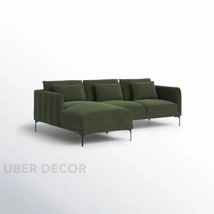 Amelise Sectional Sofa- L-Shaped Lounger Sofa with Left or Right Aligned Chaise- Contemporary Sofa for Office, Living room