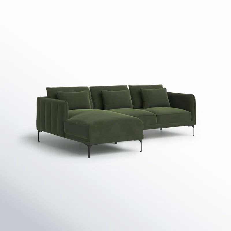 Amelise Sectional Sofa- L-Shaped Lounger Sofa with Left or Right Aligned Chaise- Contemporary Sofa for Office, Living room