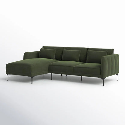 Amelise Sectional Sofa- L-Shaped Lounger Sofa with Left or Right Aligned Chaise- Contemporary Sofa for Office, Living room