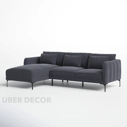 Amelise Sectional Sofa- L-Shaped Lounger Sofa with Left or Right Aligned Chaise- Contemporary Sofa for Office, Living room