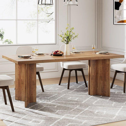 The Hearthside Custom Made Dining Table Mid Century Modern Inspired Design Bespoke Handcrafted Elegance Ideal for Modern and Classic Dining Rooms - Uber Decor