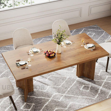 The Hearthside Custom Made Dining Table Mid Century Modern Inspired Design Bespoke Handcrafted Elegance Ideal for Modern and Classic Dining Rooms - Uber Decor