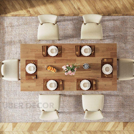 The Hearthside Custom Made Dining Table Mid Century Modern Inspired Design Bespoke Handcrafted Elegance Ideal for Modern and Classic Dining Rooms - Uber Decor
