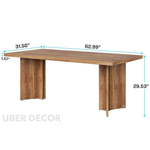 The Hearthside Custom Made Dining Table Mid Century Modern Inspired Design Bespoke Handcrafted Elegance Ideal for Modern and Classic Dining Rooms - Uber Decor