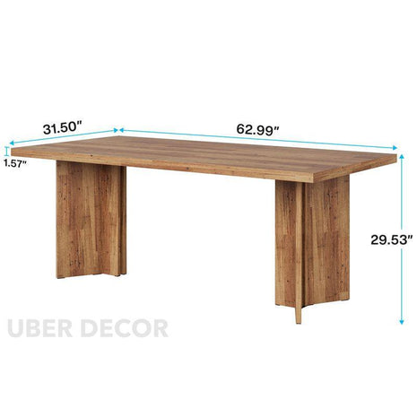 The Hearthside Custom Made Dining Table Mid Century Modern Inspired Design Bespoke Handcrafted Elegance Ideal for Modern and Classic Dining Rooms - Uber Decor