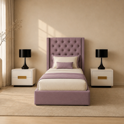 Rest Royale Wingback Bed – Diamond-Tufted Headboard for Luxe Interiors
