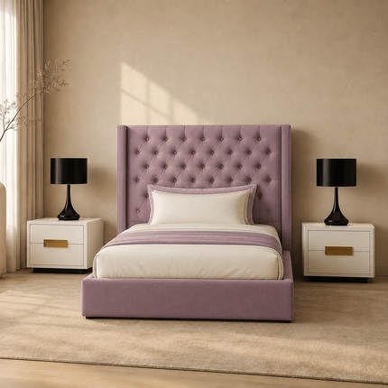 Rest Royale Wingback Bed – Diamond-Tufted Headboard for Luxe Interiors