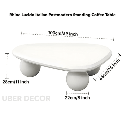 Rhine Lucido Italian Postmodern Standing Coffee Table – High-Gloss Finish – Versatile Design for Living Room, Study, and Lounge Spaces