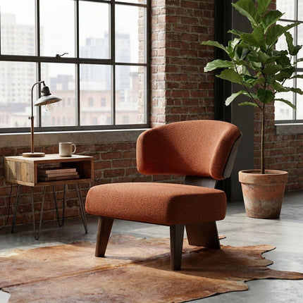 Modena Eleganza – Italian Minimalist Fabric Lounge Chair for Living Room & Leisure Spaces