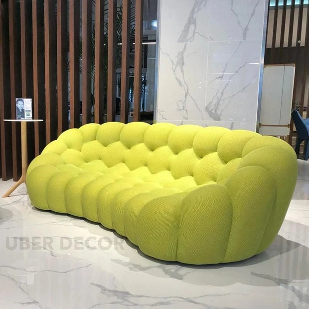 Bubble Velvet Living Room Sofa – Luxury Modern Curved Lounge for Minimalist Interiors - Uber Decor