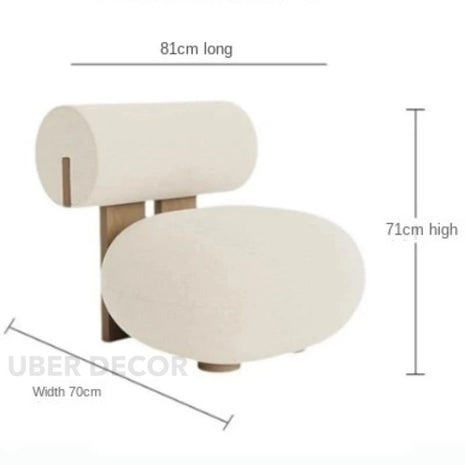 Siya Modern Unique Accent Chair with Backrest – Nordic Living Room Furniture - Uber Decor