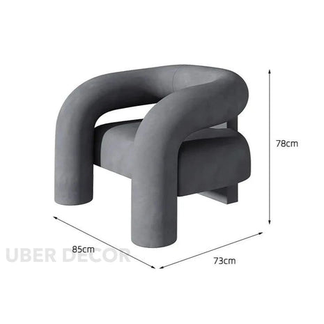 Zagora Nordic Accent Chair – Minimalist Wood-Framed Puff Seat for Living Room, Bedroom, Balcony & Reception Spaces - Uber Decor