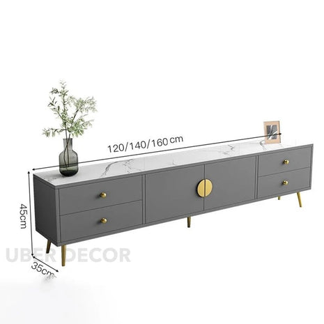 Velmo Luxe – Modern TV Cabinet, Retro Glam Console, Minimalist Design with Elegant Accents - Uber Decor