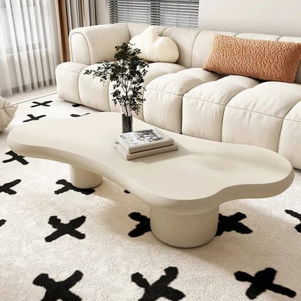 Kayla Sculptural Coffee Table Modern Organic Form Mid Century for Living Room Sofa Area