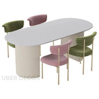 Table160cm chairs4 A