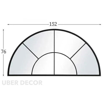 3 Piece French Window Metal Frame Mirror Set for Wall Decor- Custom Size & Colour- LED Optional - Uber Decor