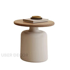 Small Table / Off White/Light Oak