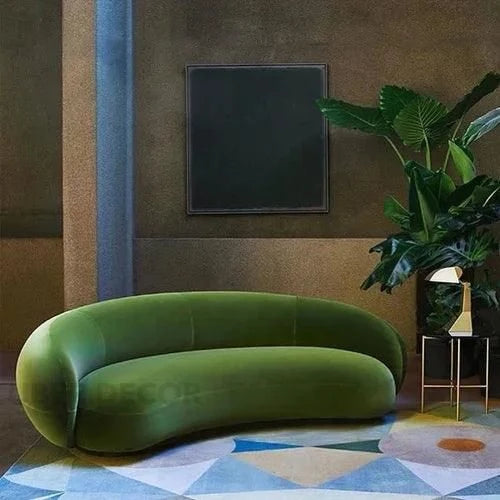 NimbusNest Modern Cloud Couch - Plush, Curved Sofa with Boucle Upholstery - Uber Decor