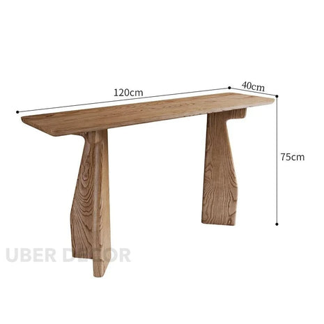 Renley Form Console Table – Sculptural Modern Wood Console for Luxury Hallways & Living Rooms - Uber Decor