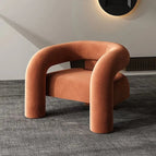 Rust Orange Suede Velvet