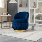 Deep Navy Blue Suede Velvet