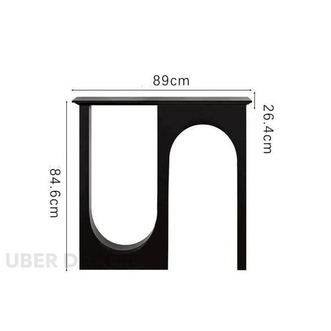 Vionne Arch Console Table – French Nordic Minimalist Console with Sculptural Base for Hallways & Living Rooms - Uber Decor