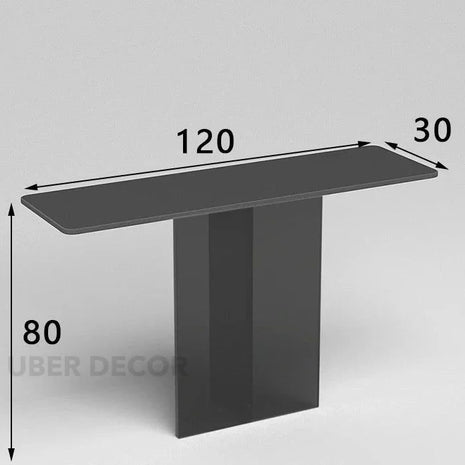 Valterra Mono Console Table – Modern Luxury Acrylic Base Console with Marble Top for Entryways & Living Rooms - Uber Decor