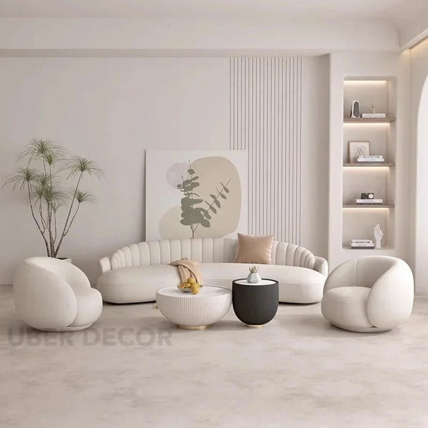 Tromso Nordic Designer Lazy Floor Sofa – Minimalist Loveseat Couch for Living Room, Patio & Home Accent Decor - Uber Decor