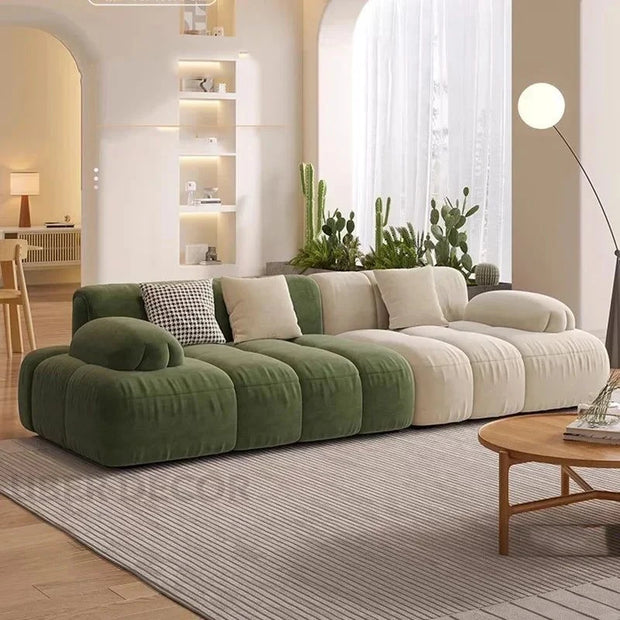 Lucca 3-Seater Postmodern Puff Sofa – Minimalist Lazy Couch for Living Room, Lounge, or Bedroom - Uber Decor