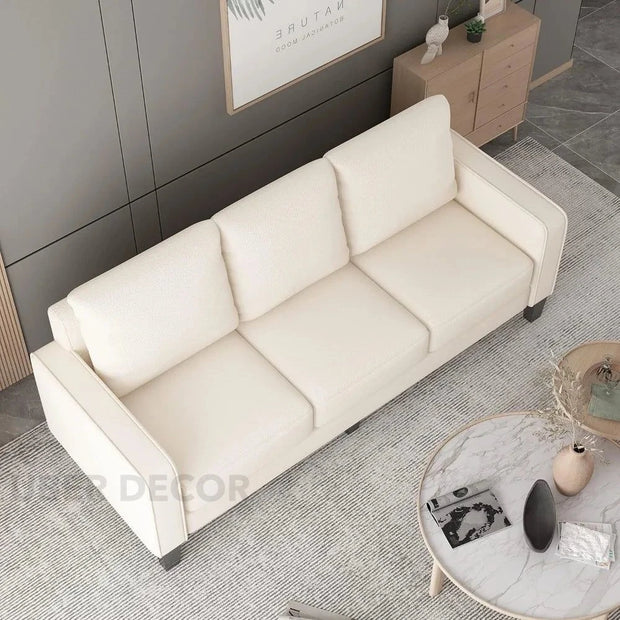Vienna 75" Storage Sofa- Comfy Upholstered 3 Seater Sofa with Storage Space for Compact Small Space - Uber Decor