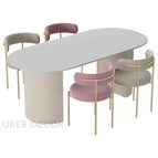 Table140cm chairs4 B