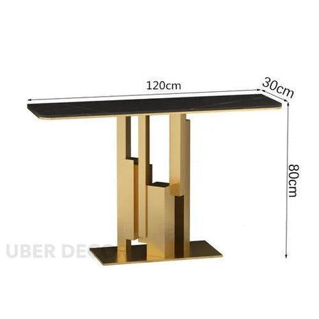 Caelus Tower Console Table – Modern Luxury Metal Console for Entryways & Living Spaces - Uber Decor