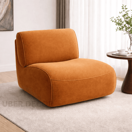 Seyra- Unique Modern Iconic Swivel Upholstered Accent Chair for Living Room or Office
