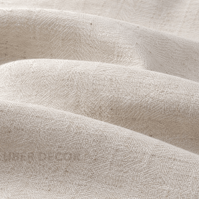 HUBER - Linen Upholstery Fabric- Warm Ivory