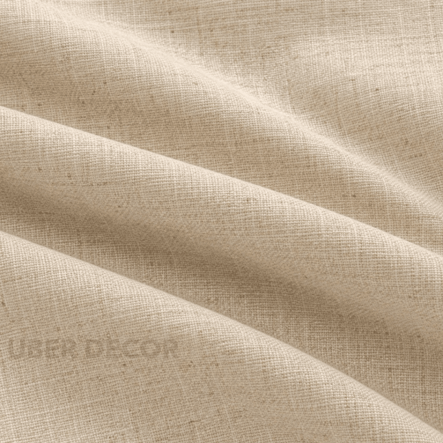 HUBER - Linen Upholstery Fabric- Almond Cream