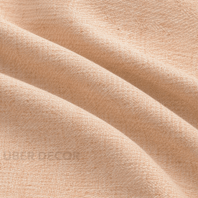 HUBER - Linen Upholstery Fabric- Peach Sand