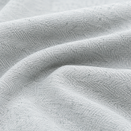 HUBER - Linen Upholstery Fabric- Silver Gray