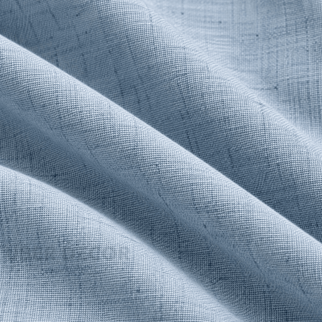 HUBER - Linen Upholstery Fabric- Ice Denim