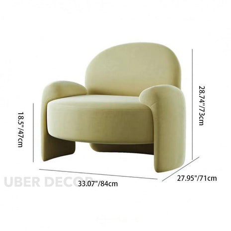 Verdora Lounge Chair Playful Contemporary Accent Statement Seating for Modern Living Room Bedroom and Lounge Interiors Shop Now - Uber Decor