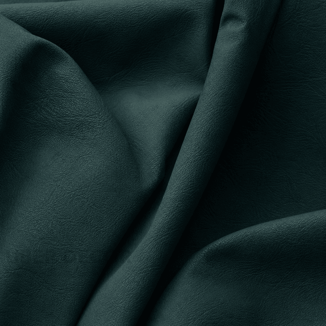 CRAFT- Leatherette Faux Leather Upholstery Fabric- Dark Jade Green