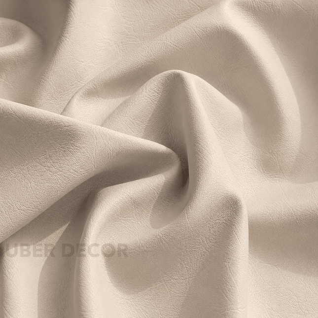 CRAFT- Leatherette Faux Leather Upholstery Fabric- Ivory