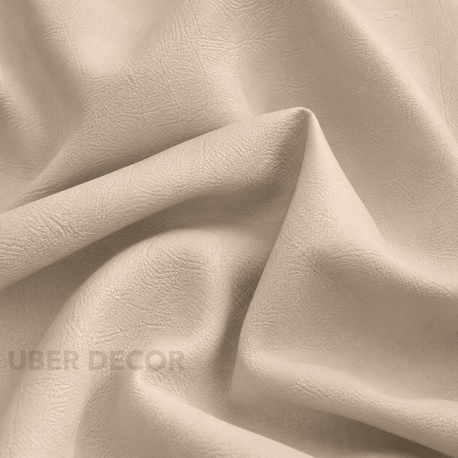 CRAFT- Leatherette Faux Leather Upholstery Fabric- Stone Beige