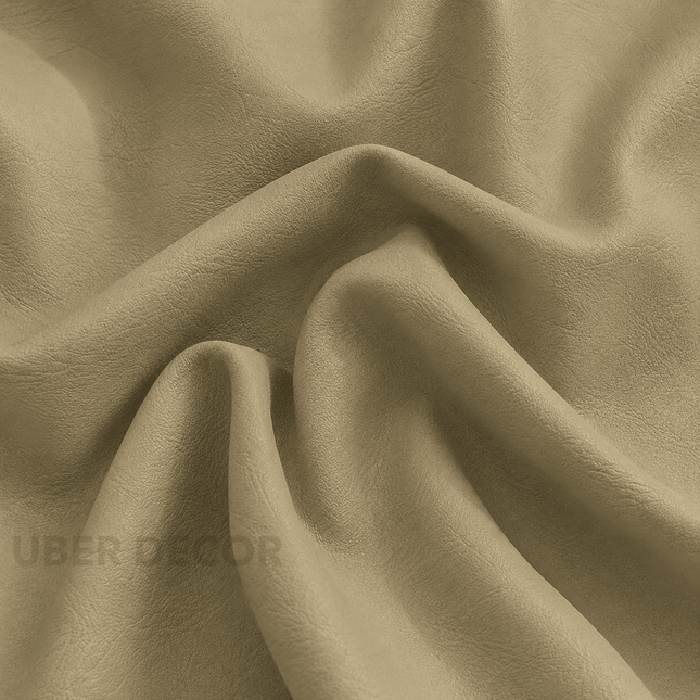 CRAFT- Leatherette Faux Leather Upholstery Fabric- Ecru