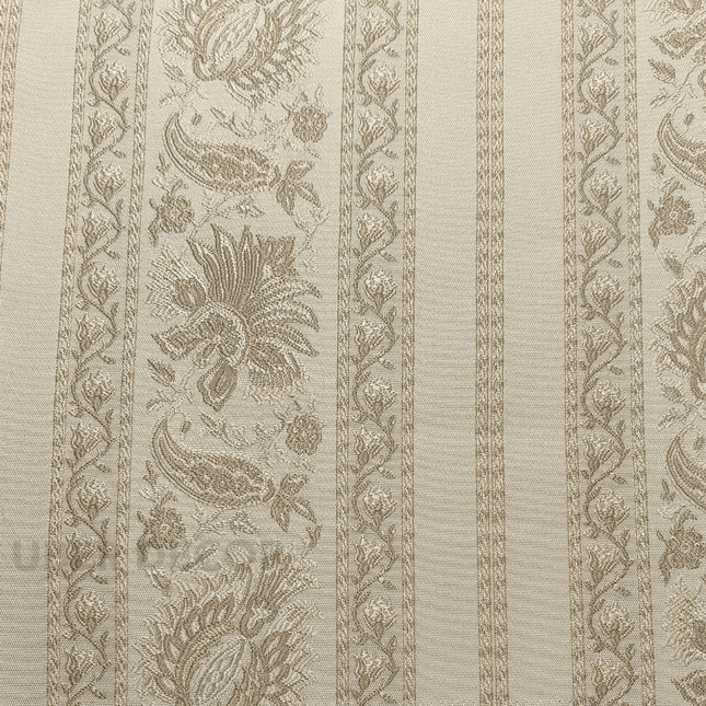 Gulmore - Jacquard Upholstery Fabric - Antique Ivory Gold