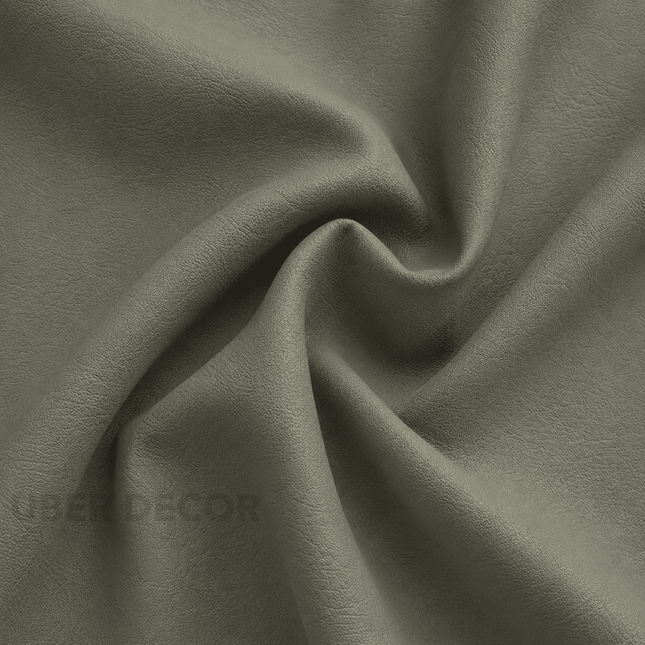 CRAFT- Leatherette Faux Leather Upholstery Fabric- Pewter Green