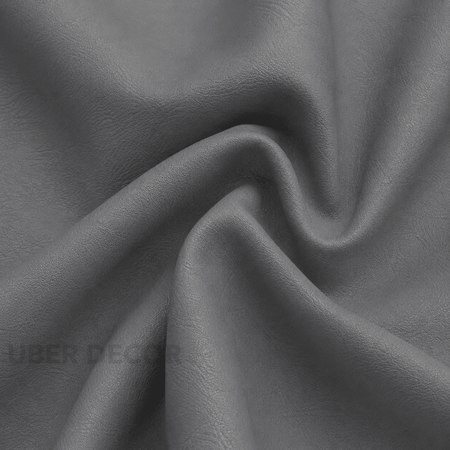 CRAFT- Leatherette Faux Leather Upholstery Fabric- Steel Gray