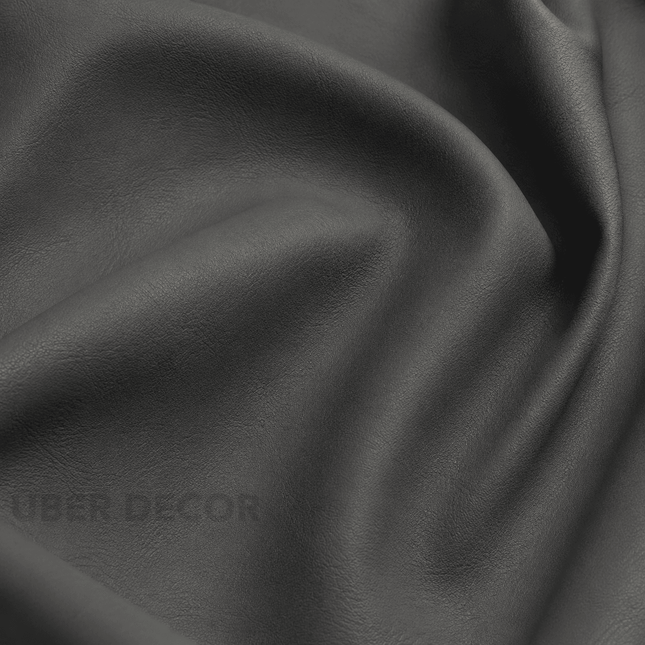 CRAFT- Leatherette Faux Leather Upholstery Fabric- Charcoal Gray