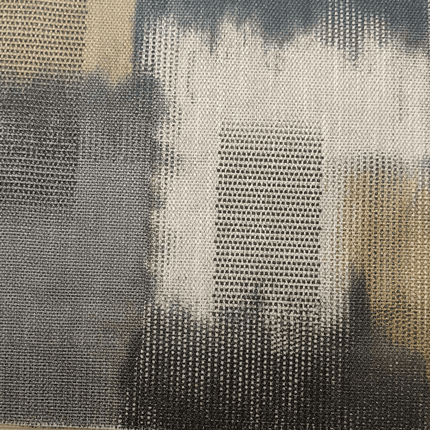 Greek - Abstract Brushstroke Print Upholstery Fabric - Charcoal Grey Melange